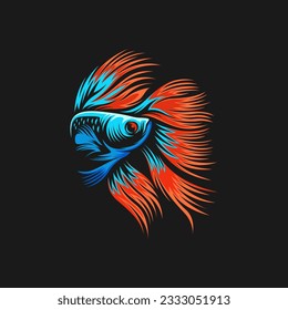 Vector Betta Fish Logo Illustration