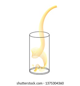 Vector beverage splash pour in glass. Vector isolated transparent illustration. Fresh vitamin drink, juice, soda, water, cocktail, alcohol, syrup, spirit