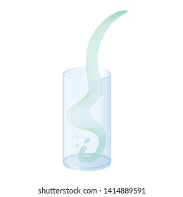 Vector beverage splash pour in glass. Vector isolated transparent illustration. Fresh vitamin drink, juice, soda, water, cocktail, alcohol, syrup, spirit