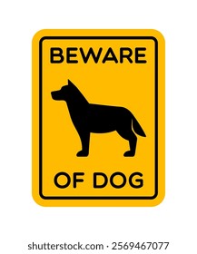 Vector Beware of Dog Sign