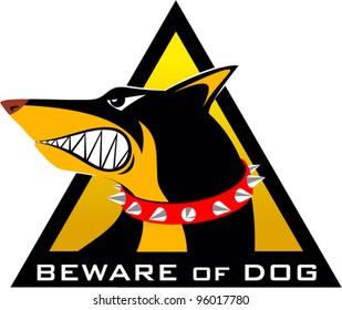 Vector Beware Of Dog Sign