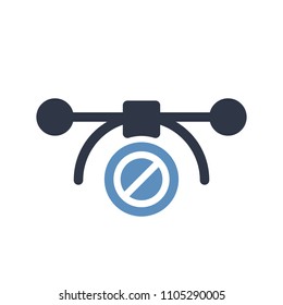 Vector bezier icon, multimedia icon with not allowed sign. Vector bezier icon and block, forbidden, prohibit symbol. Vector illustration