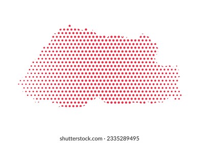 Vector Bhutan Dotted Map Illustration, can be used for business designs, presentation designs or any suitable designs.