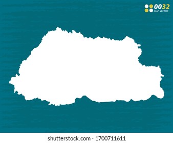 Vector of Bhutan map on dark background.