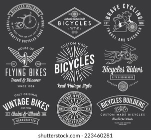 Set Vintage Motorcycle Labels Badges Design Stock Vector (royalty Free 