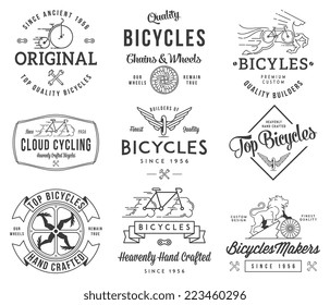 Vector bicycle badges and labels for any use