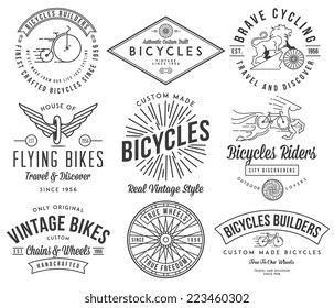 Vector bicycle badges and labels for any use