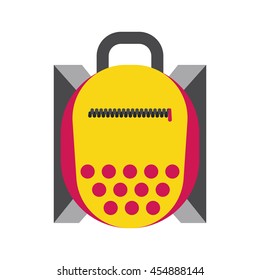 Vector bicycle bike backpack icon