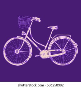 Vector Bicycle with Cart