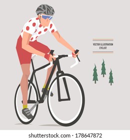 Vector Bicycle Climbing Specialist Illustrations