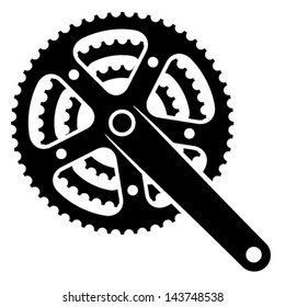 vector bicycle cogwheel sprocket crankset symbol 