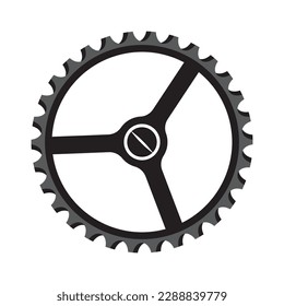 vector bicycle cogwheel sprocket crankset symbol