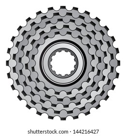 vector bicycle gear cogwheel sprocket icon 