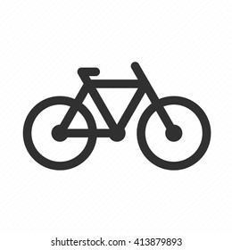 Vector bicycle icon in a flat style. Icon cycling. logo template bicycle theme. Vector isolated bike on a white background.