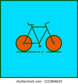 vector Bicycle icon, vector Bicycle illustration - sport symbol