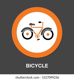 vector Bicycle icon, vector Bicycle illustration - sport symbol