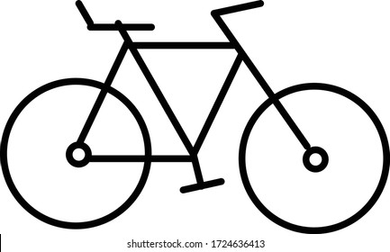 Vector Bicycle icon on white background. Vector illustration. EPS files