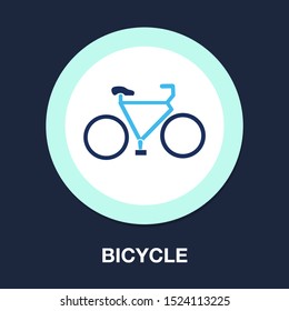 Vector Bicycle Illustration - Ride Cycle Symbol, Exercise Sign Symbol