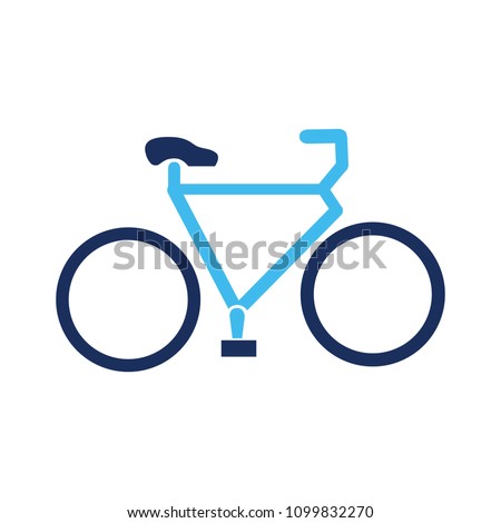 vector Bicycle illustration - ride cycle symbol, exercise sign symbol