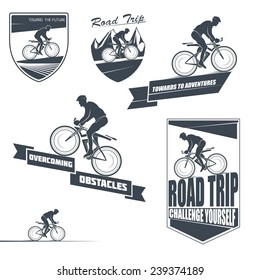 Vector bicycle labels, badges and design elements