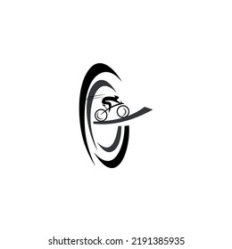 Vector bicycle labels, Cycle race.
