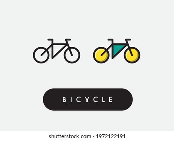 Vector bicycle line art illustration