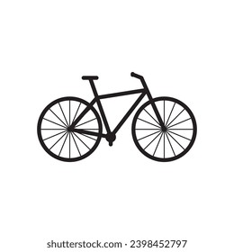 vector bicycle linear glyph isolated on a white background