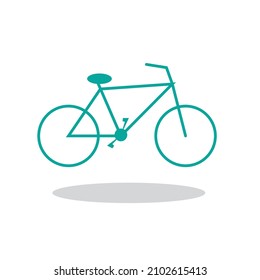 Vector bicycle logo or flat illustration