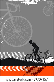 vector bicycle man