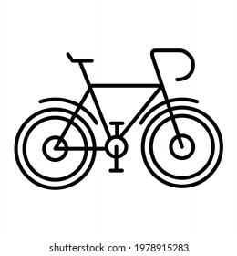 Vector Bicycle Outline Icon Design
