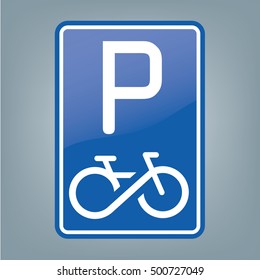 Vector bicycle parking sign
