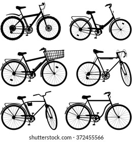 Vector Bicycle Pictogram Set 2