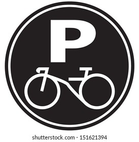 Vector bicycle sign parking, EPS 10 illustrator easy to edit