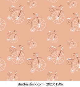 Vector bicycle texture, hipster background