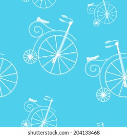 Vector bicycle texture, hipster background
