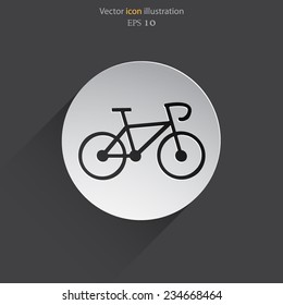 Vector bicycle web icon. Eps 10.