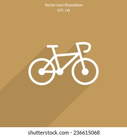 Vector bicycle web icon. Eps 10.