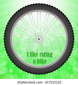 Vector Bicycle Wheel Isolated 