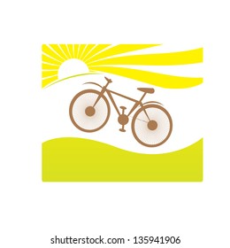 vector bicycles icon. Mountain bike on the road. vector Bike silhouette