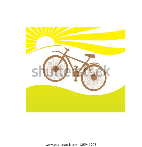 vector bicycles icon. Mountain bike on the\
road. vector Bike\
silhouette