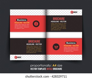 Vector Bi-Fold Brochure Design. Corporate Leaflet, Cover Template Design