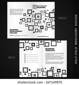 Vektorgrafik-Broschüren-Design mit quadratischen Elementen und Platz für Ihren Text
