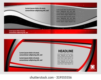 Vector bi-fold brochure print template design
