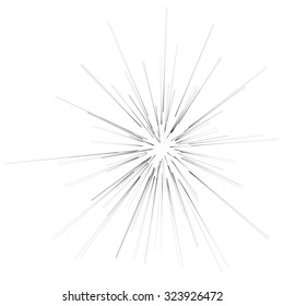 Vector Big Burst Isolated on White Background. Explosion of Star