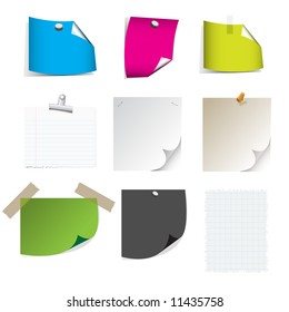 Vector - Big collection of paper message set with drop shadow and very detailed.