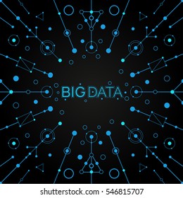 Vector BIG DATA background. Visual abstract concept.