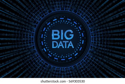 Vector BIG DATA background. Visual abstract concept.