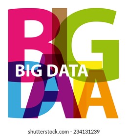 Vector Big Data. Broken text