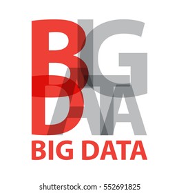 Vector big data. Broken text