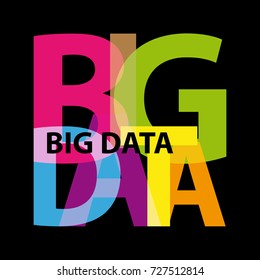 Vector big data. Broken text